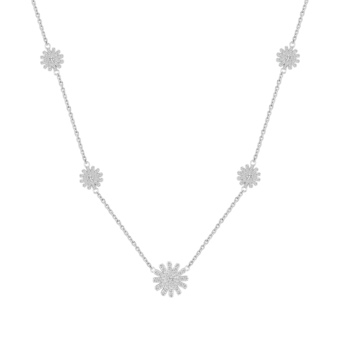 Charming Sunflower / Necklace Silver
