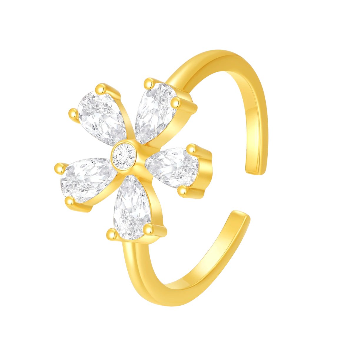 Daisy Flower / Ring Gold
