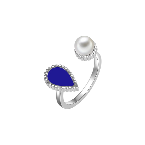 Drop / Ring Blue Silver