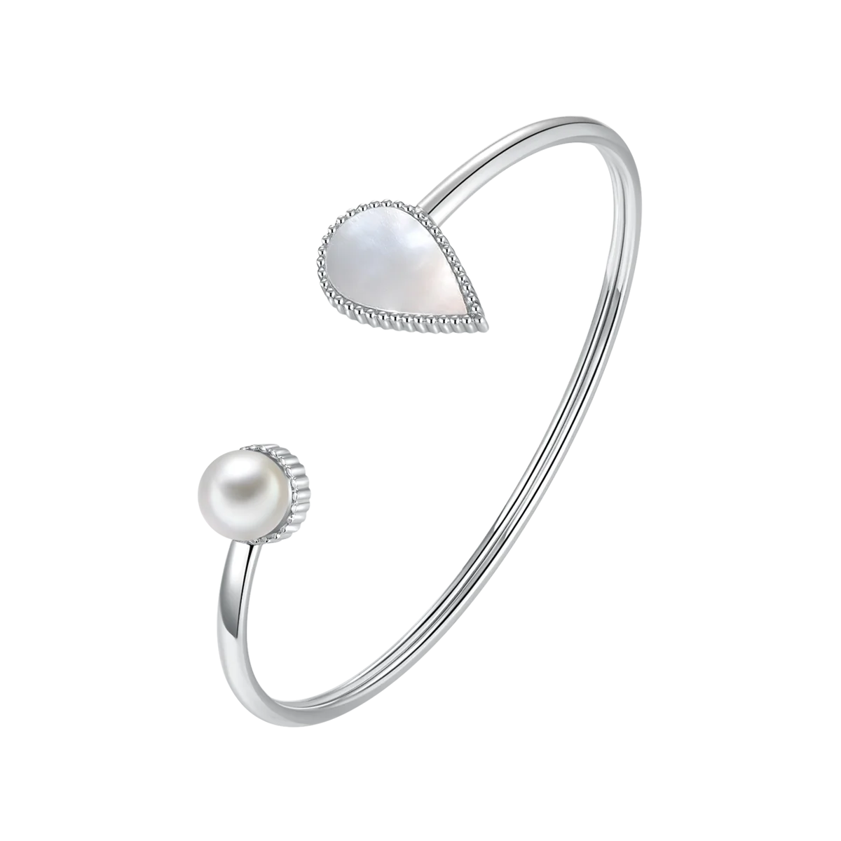 Drop / Bangle Pearl Silver