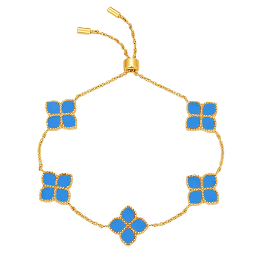 جوري / إسورة العقيق التركوازي باللون الذهبي