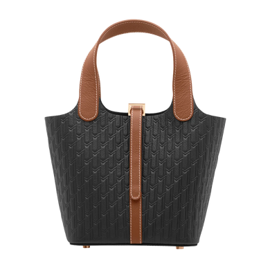 شنطة اليد اليازية / اسود و تان