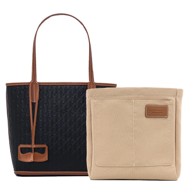 شنطة ميني توت / اسود مع تان