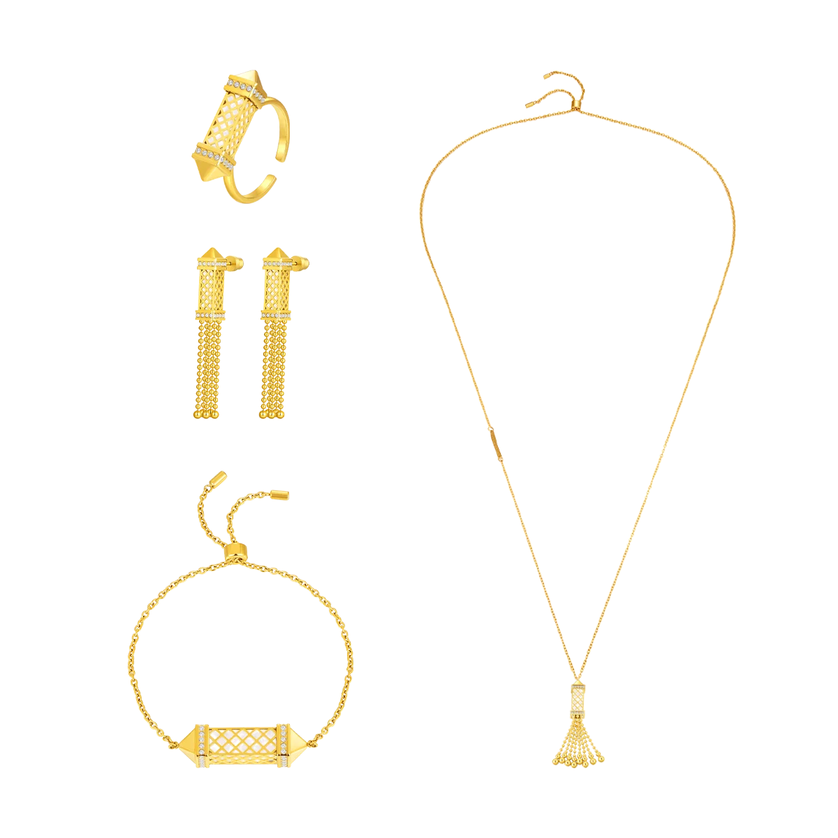 Tassel / Set Pearl Gold