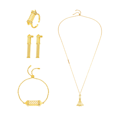 Tassel / Set Pearl Gold