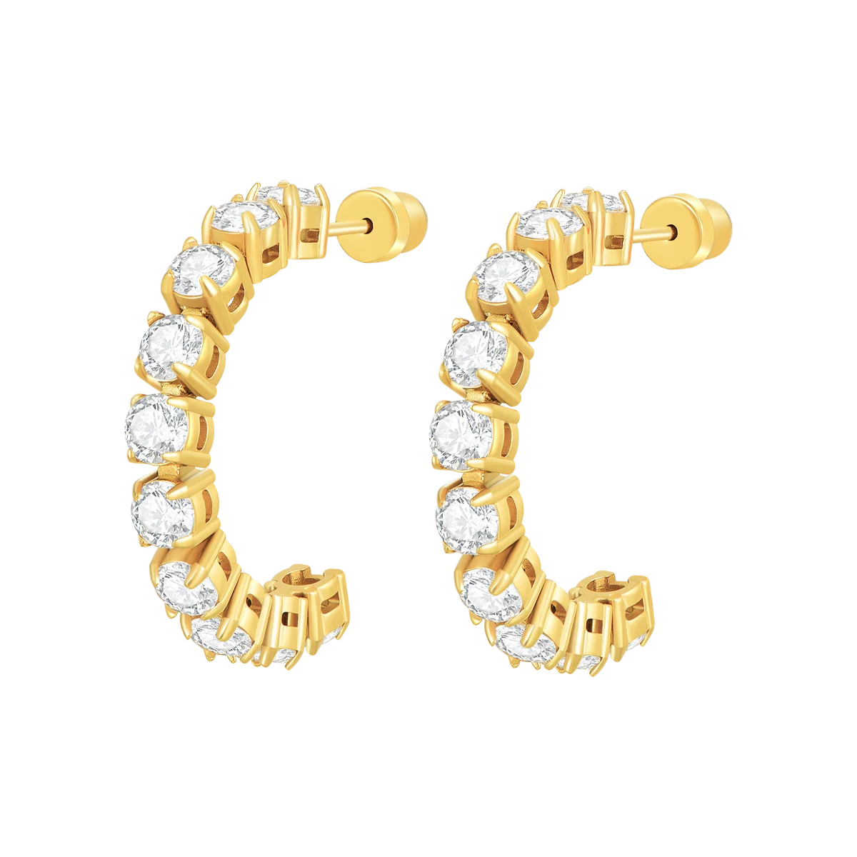 تنس / أقراط باللون الذهبي