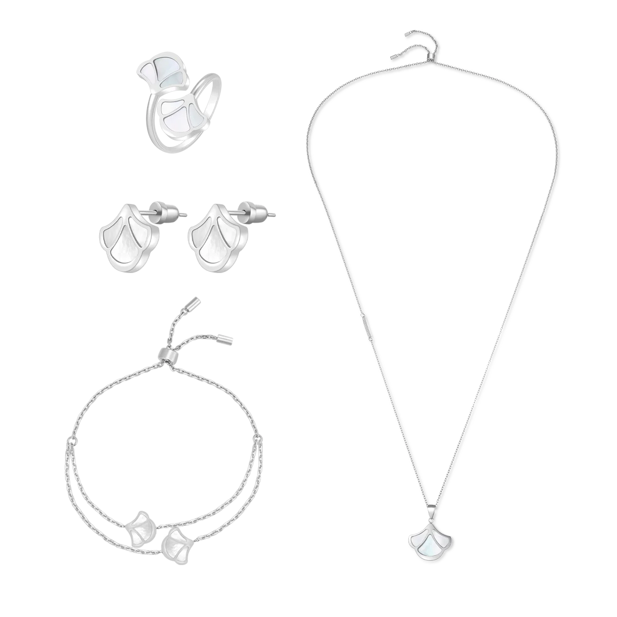 Tulip / Set Pearl Silver