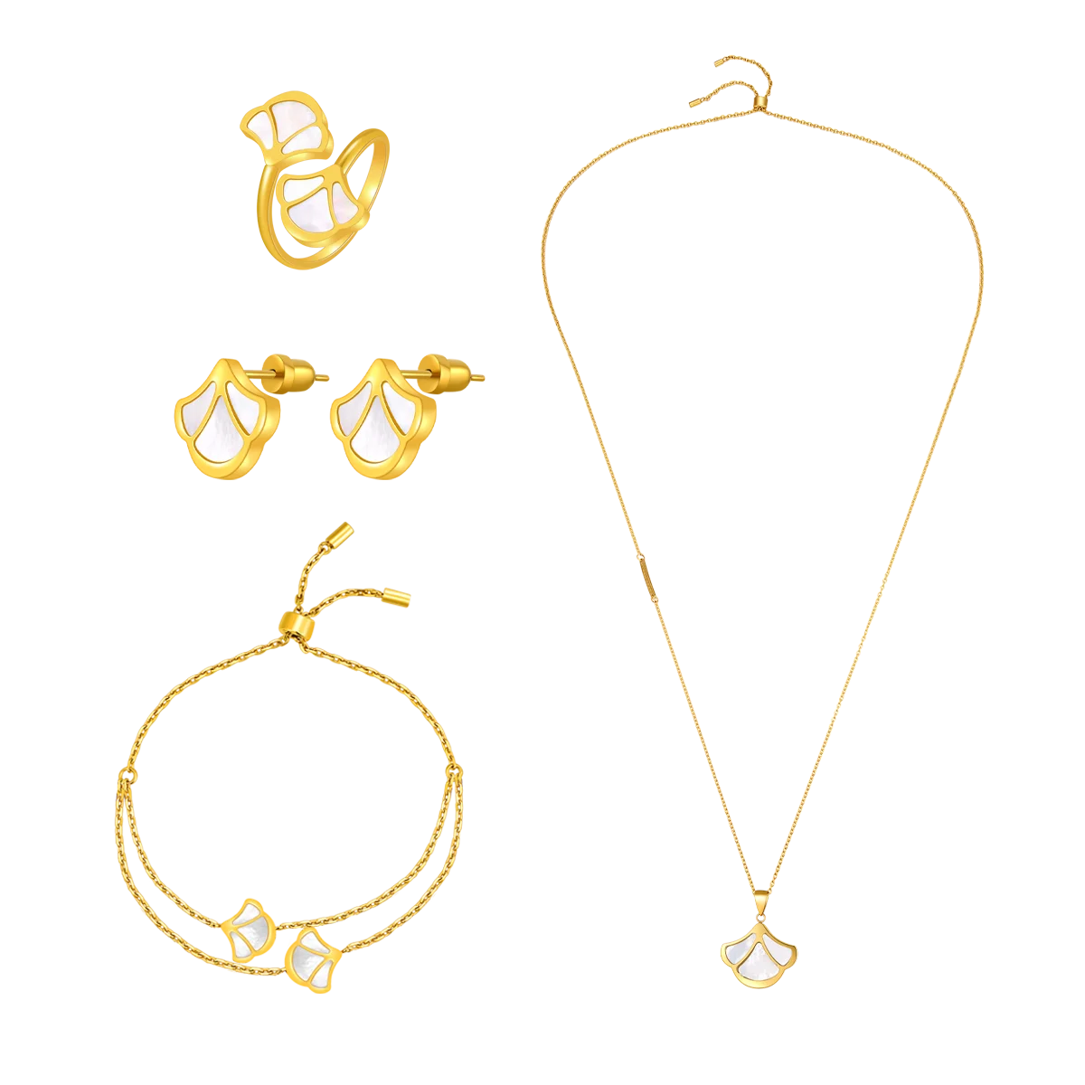 Tulip / Set Pearl Gold
