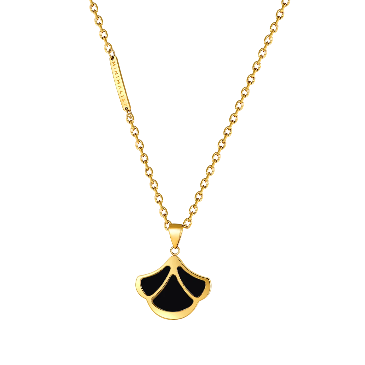 توليب / أقراط الحجر الأسود باللون الذهبي