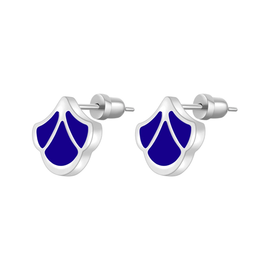 Tulip / Earrings Blue Silver