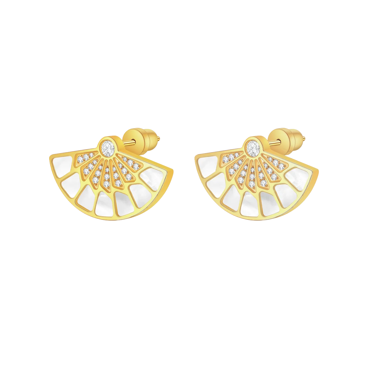 Fan / Earrings Gold