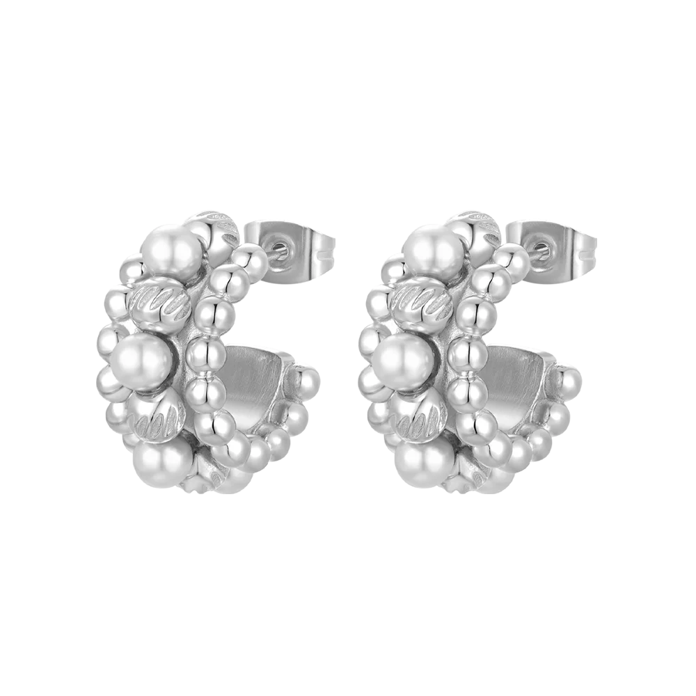 Sadaf / Earrings Pearl Silver