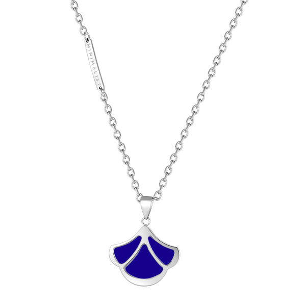 Tulip / Necklace Blue Silver