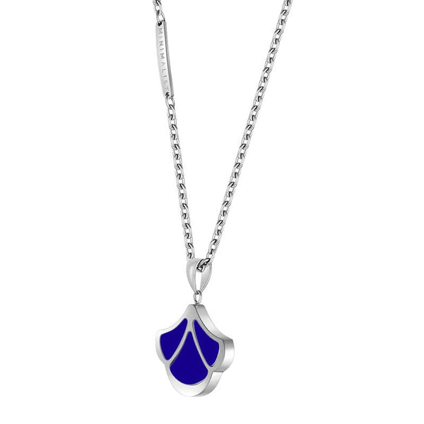 Tulip / Necklace Blue Silver