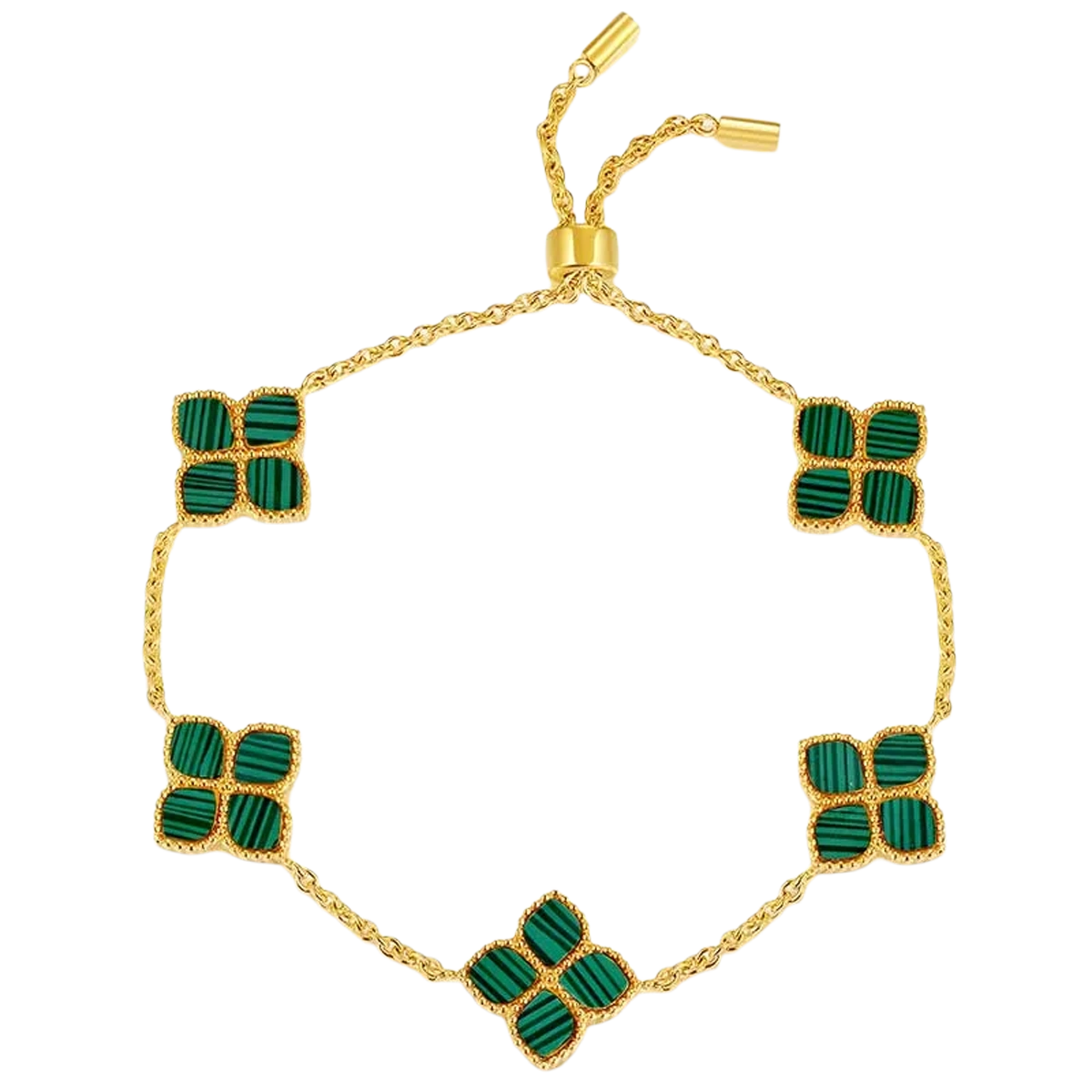 Joory / Bracelet Malachite Gold