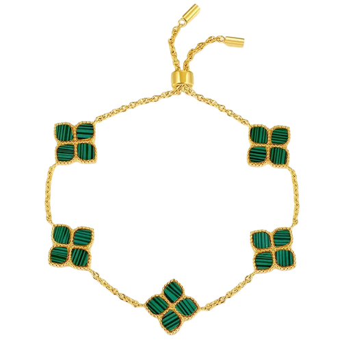 Joory / Bracelet Malachite Gold