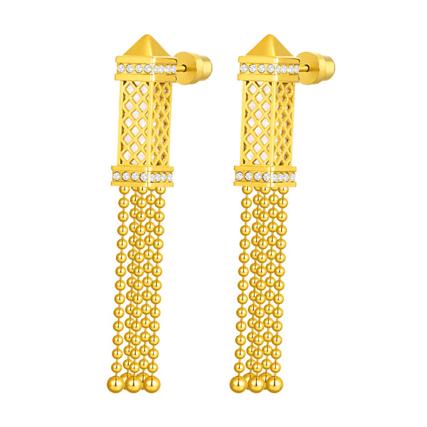 Tassel / Earrings Pearl Gold