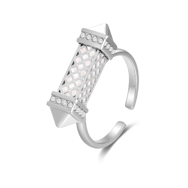 Tassel / Ring Pearl Silver