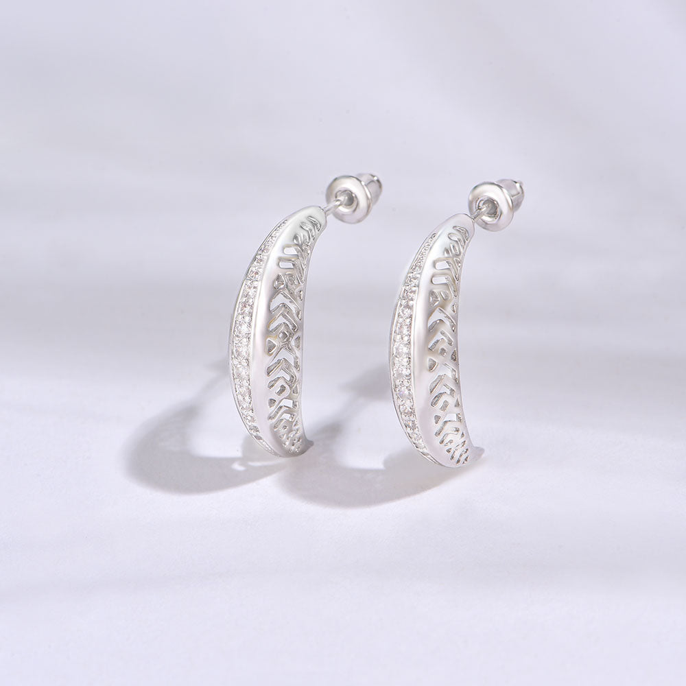 ليف / أقراط باللون الفضي