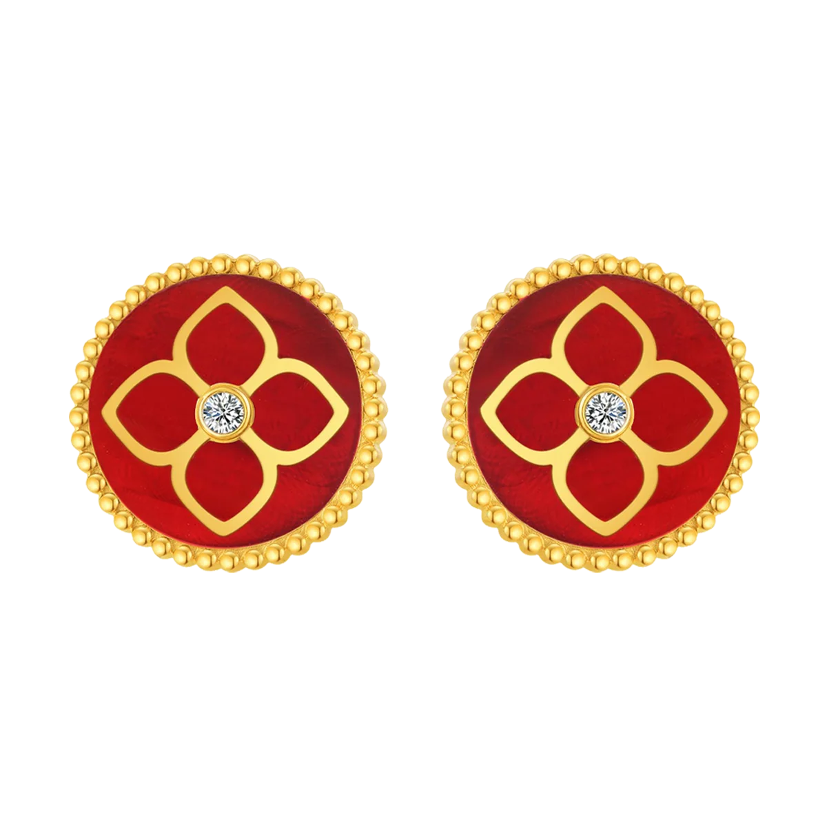 Ameera / Earrings Red Gold