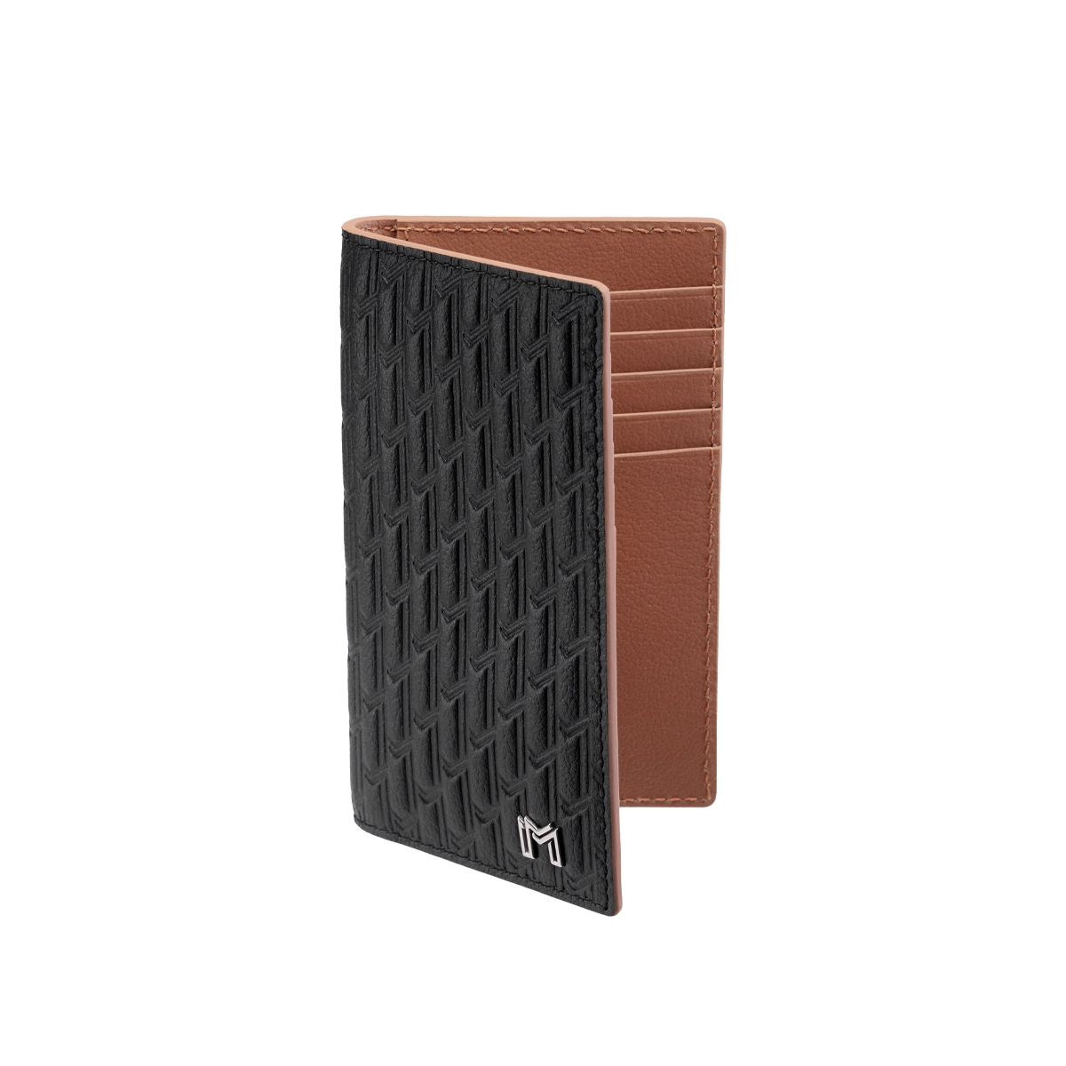 Camel Leather Black & Tan / Silver