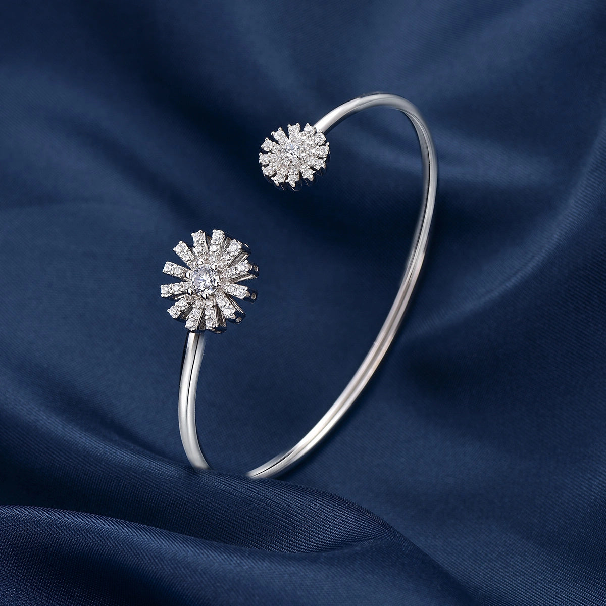 Charming Sunflower / Bangle Silver