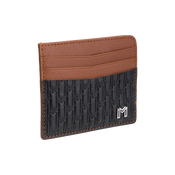 جلد الجمل أسود مع تان / فضي