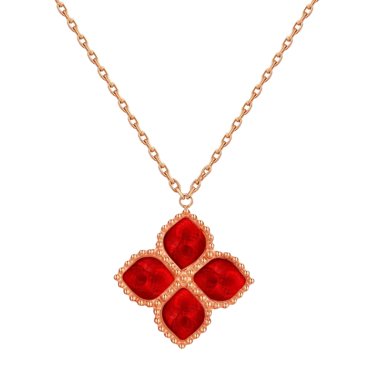 جوري / طقم الحجر الأحمر بلون الروز قولد