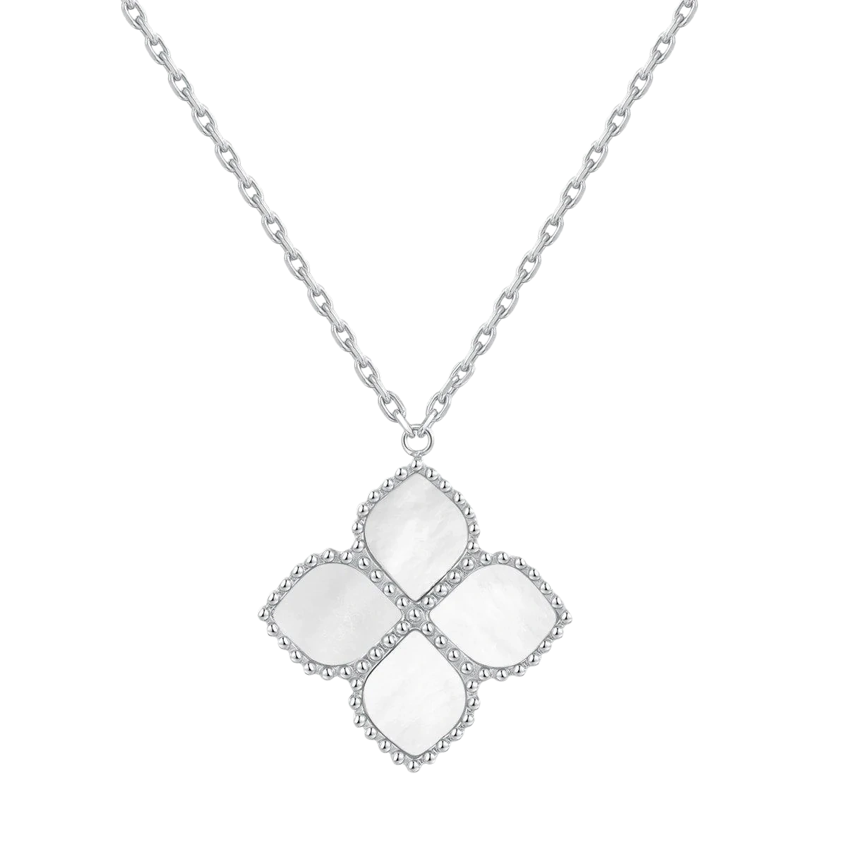 جوري / عُقد اللؤلؤ باللون الفضي