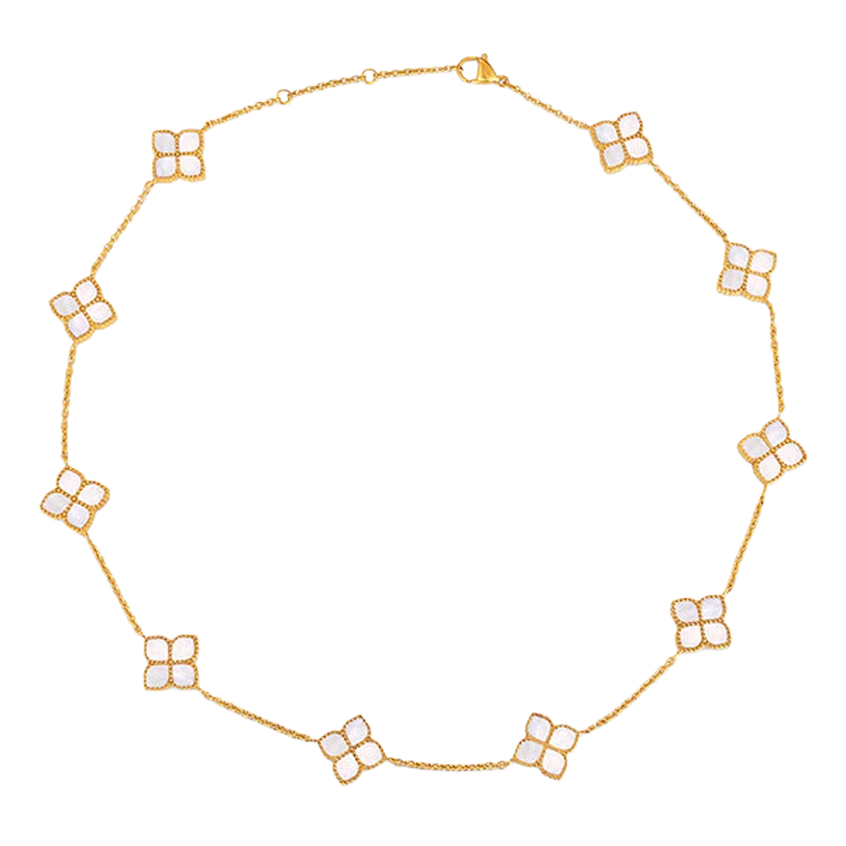 قلادة الجوري القصيرة / لؤلؤ ذهبي