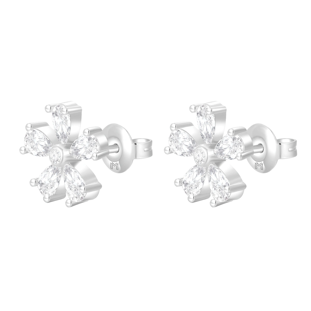 Daisy Flower / Earrings Silver