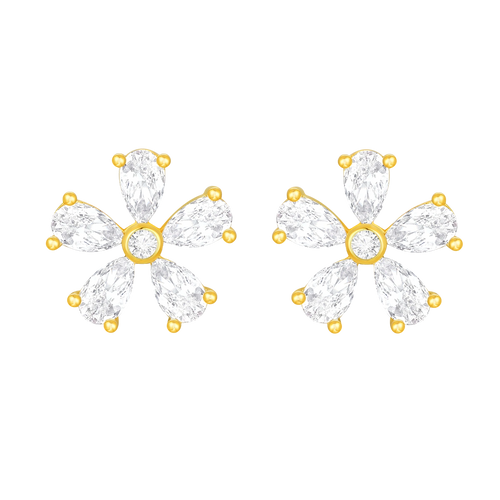 Daisy Flower / Earrings Gold