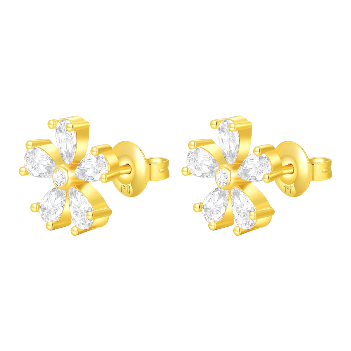 Daisy Flower / Earrings Gold