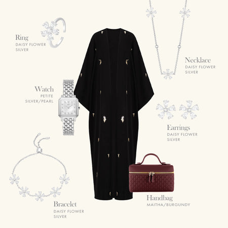 Daisy Flower / Multi Motif Set Silver