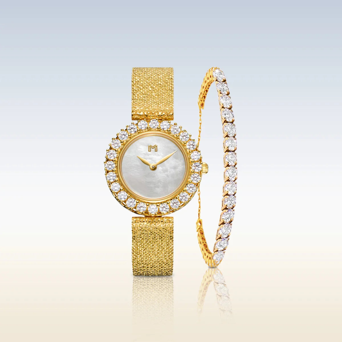 دلال / تنس باللون الذهبي - صندوق هدايا