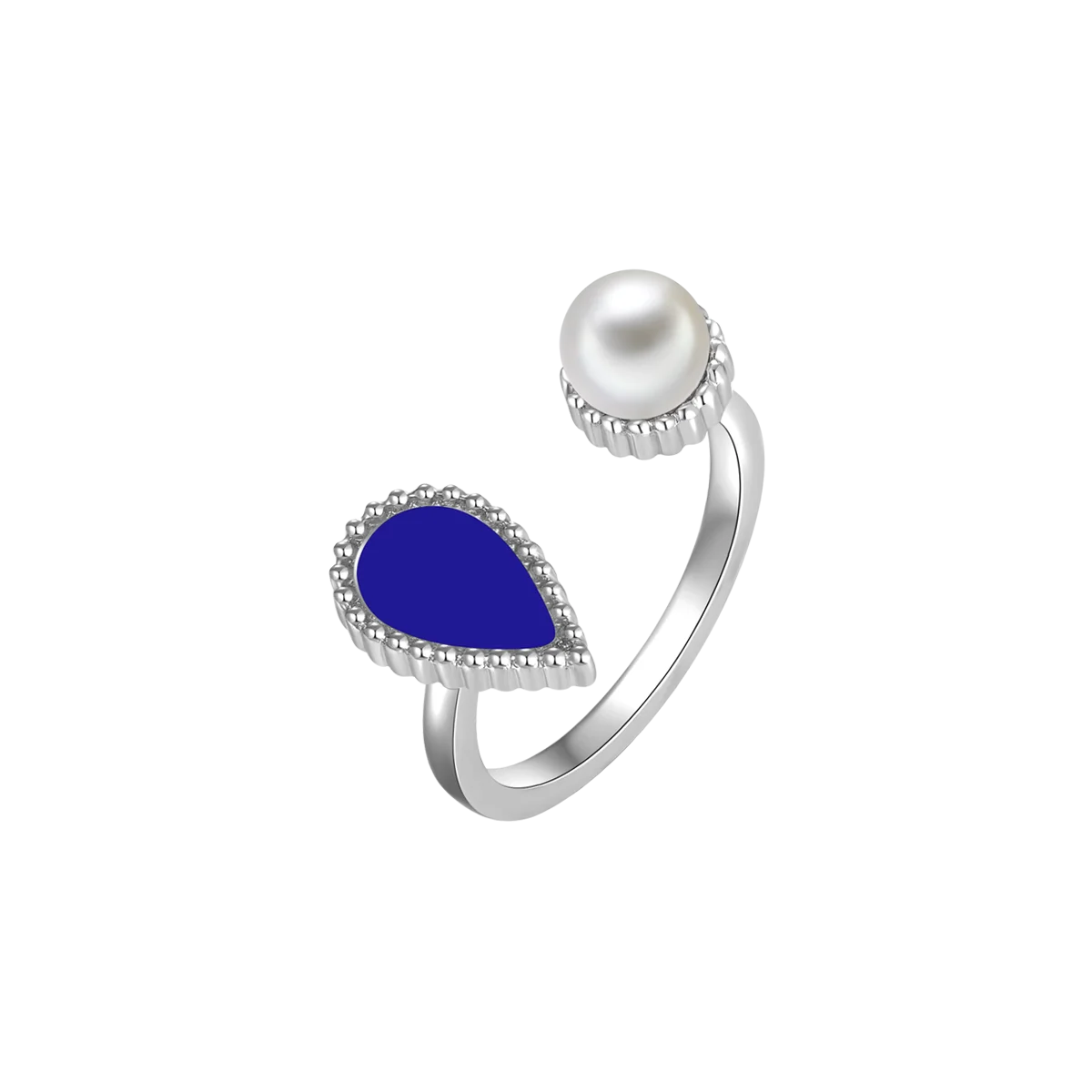 Drop / Ring Blue Silver