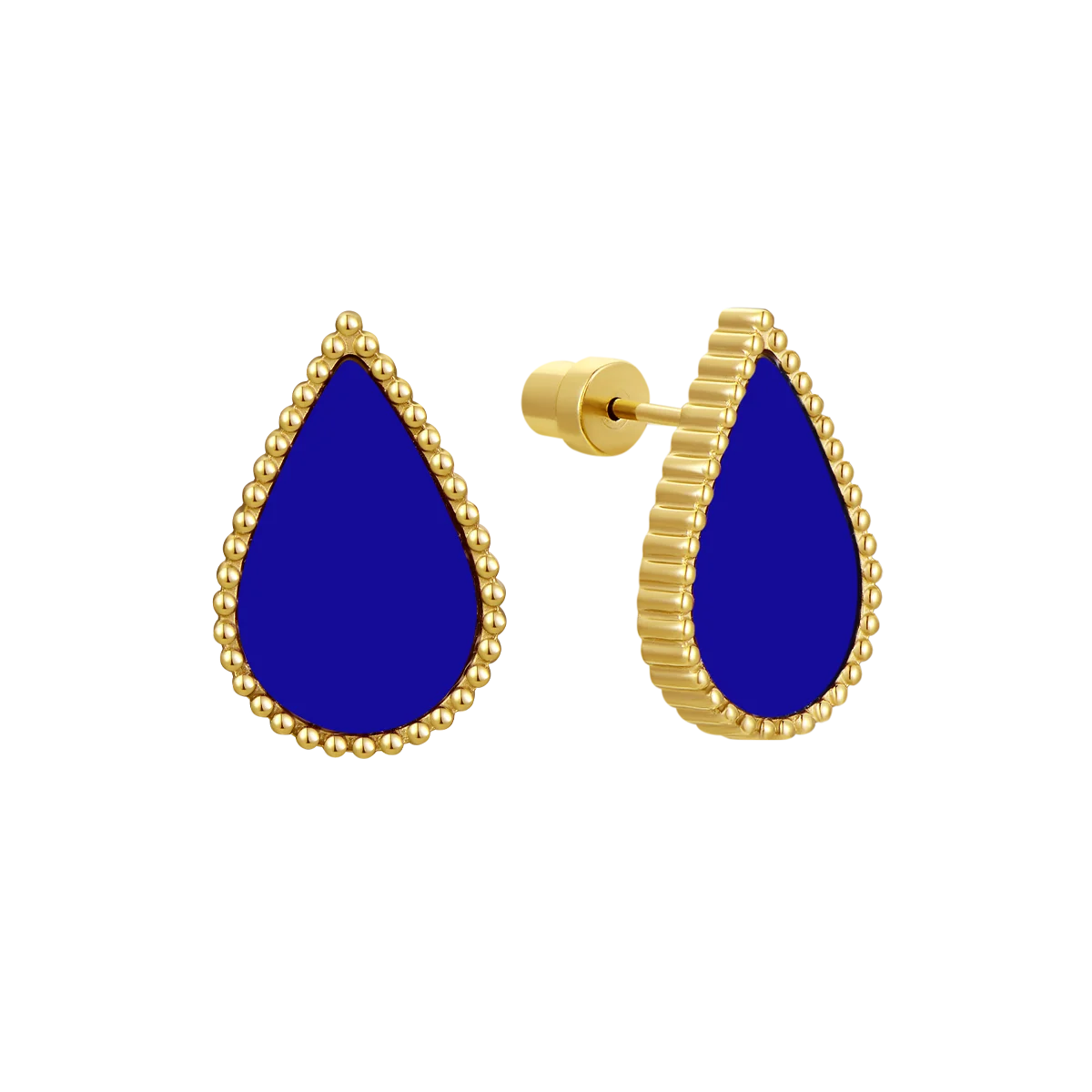 دروب / أقراط الياقوت باللون الذهبي