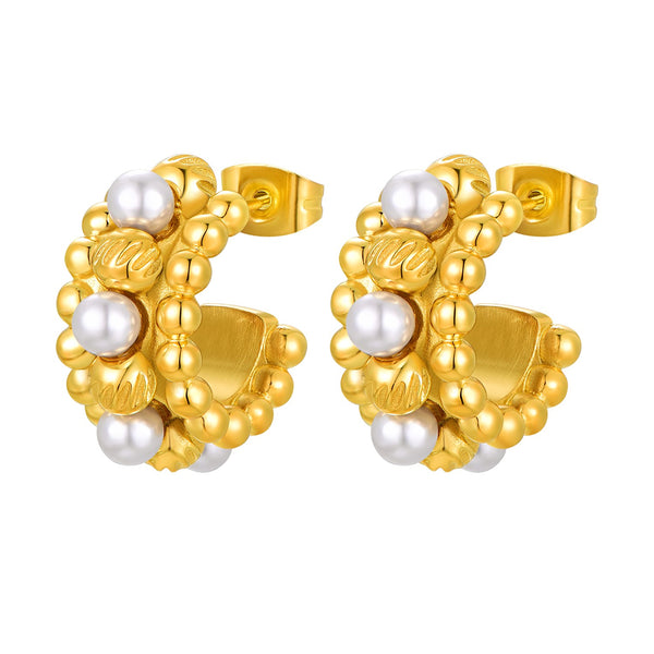 Sadaf / Earrings Pearl Gold