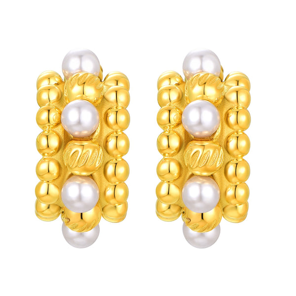 Sadaf / Earrings Pearl Gold