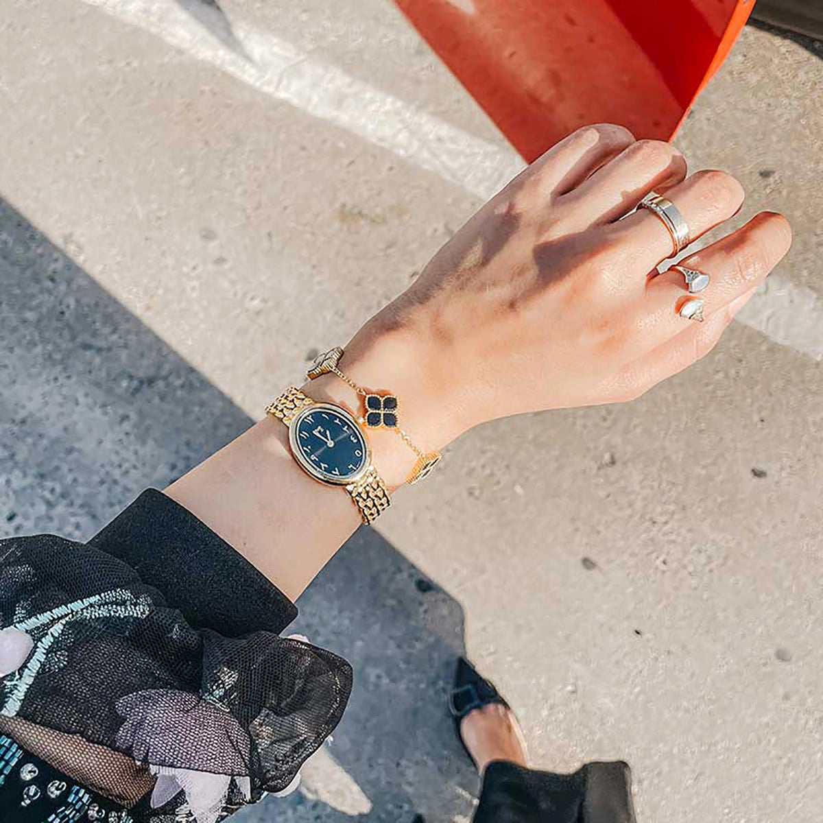 Joory / Bracelet Black Gold