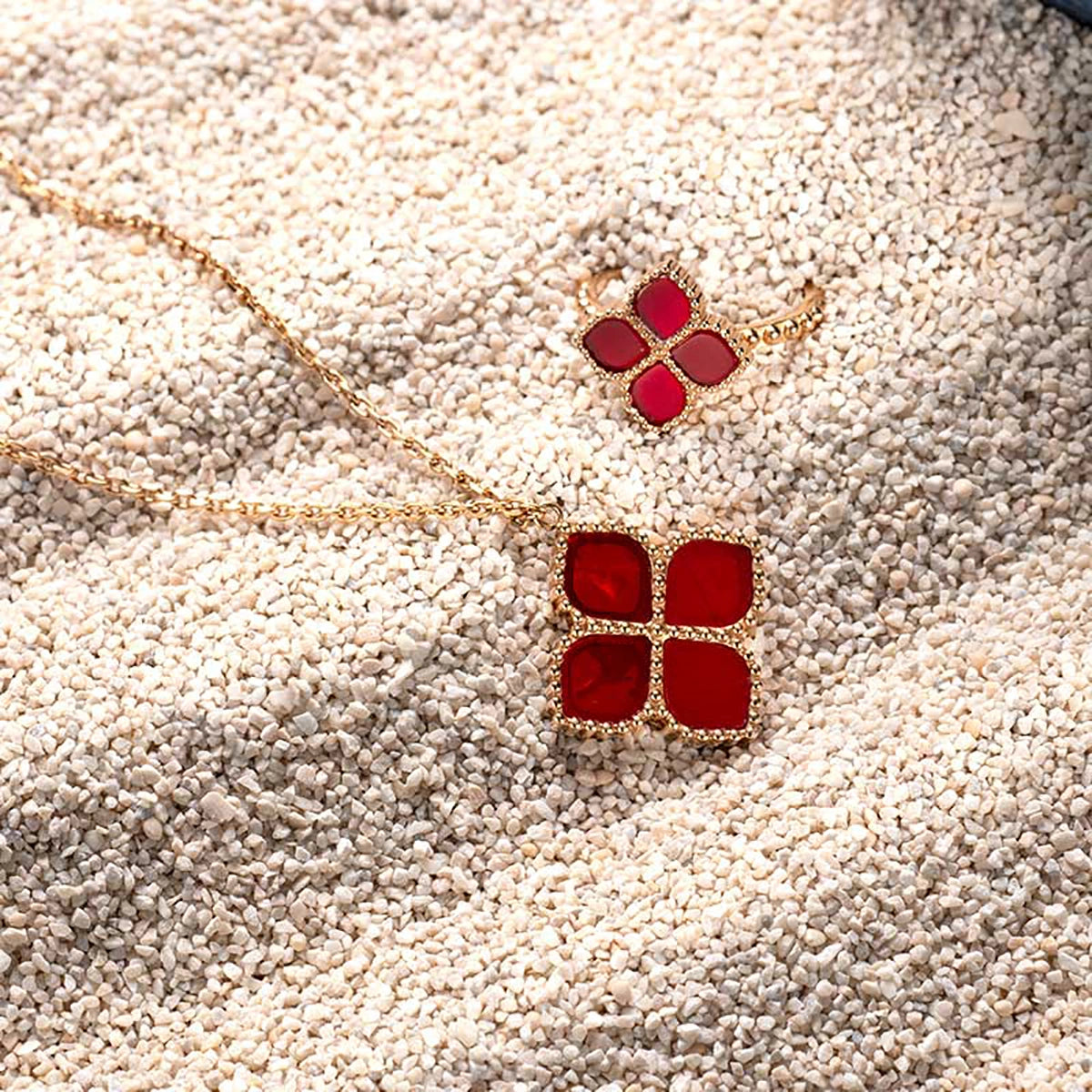 Joory / Necklace Red Rose Gold