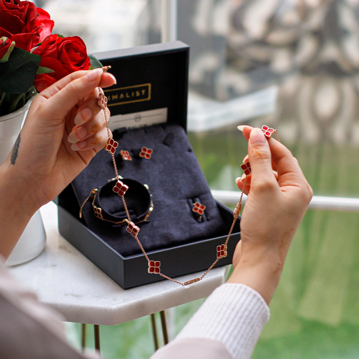 Joory / Set Red Rose Gold