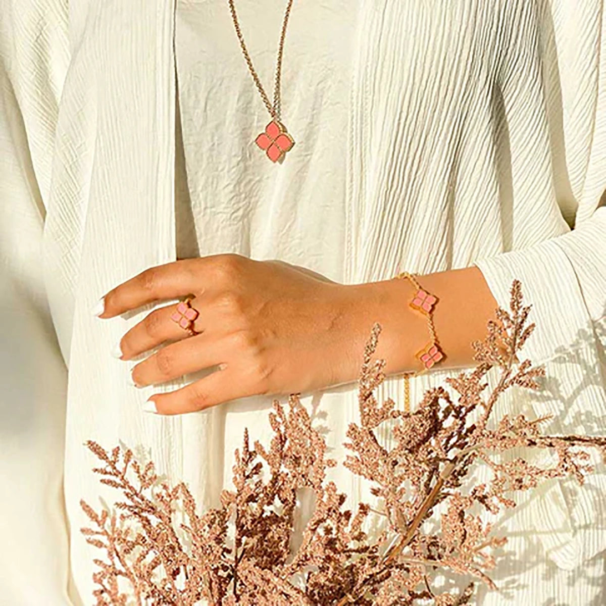 Joory / Earrings Pink Gold