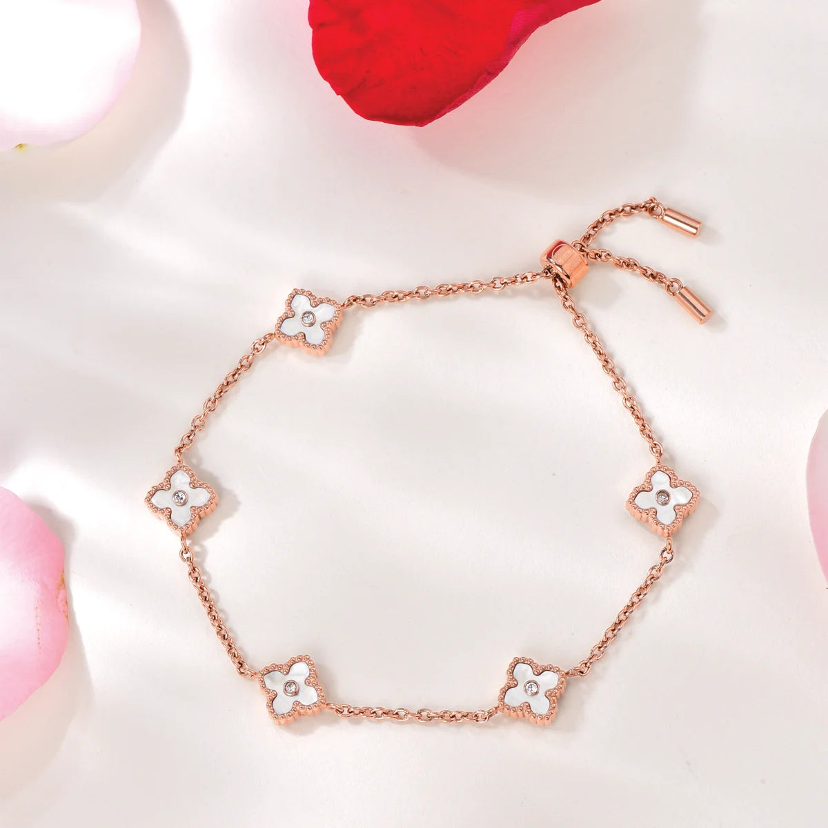 ميني جوري / إسورة اللؤلؤ بلون الروز قولد