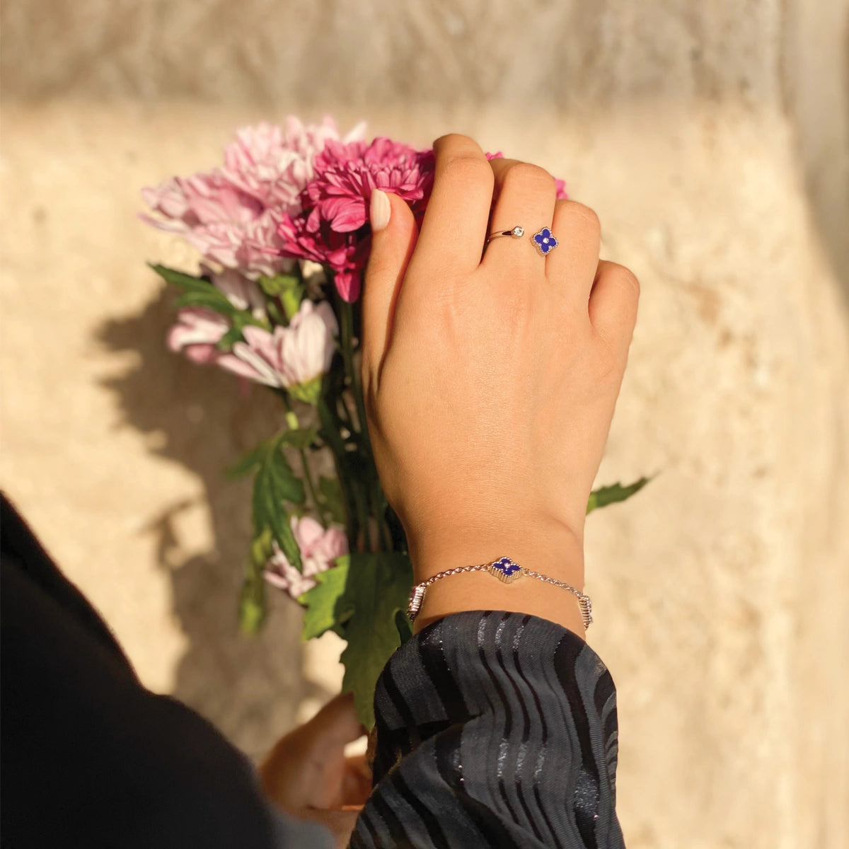 Mini Joory / Ring Blue Silver