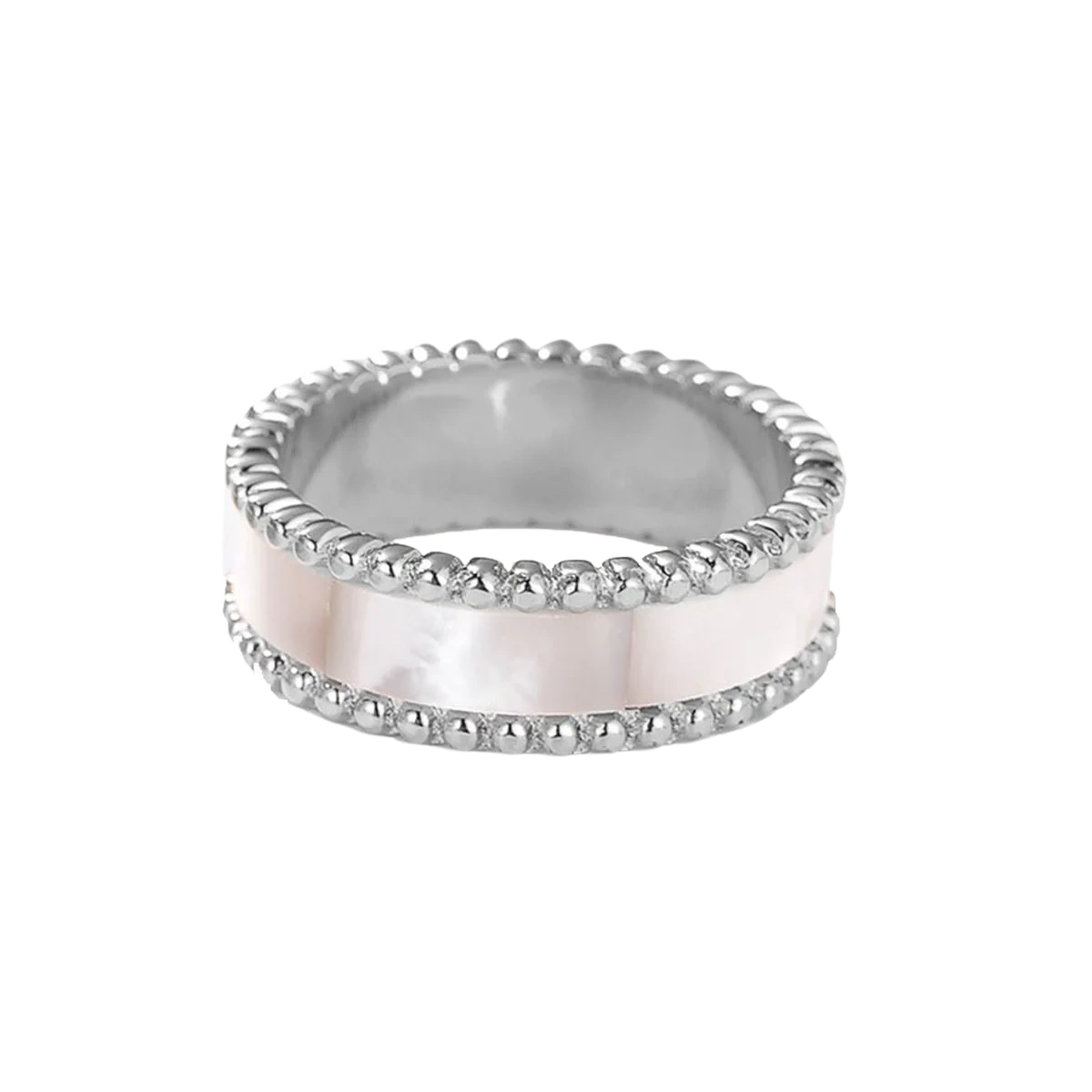 Lulwah Ring / Pearl Silver ( Size 7 )
