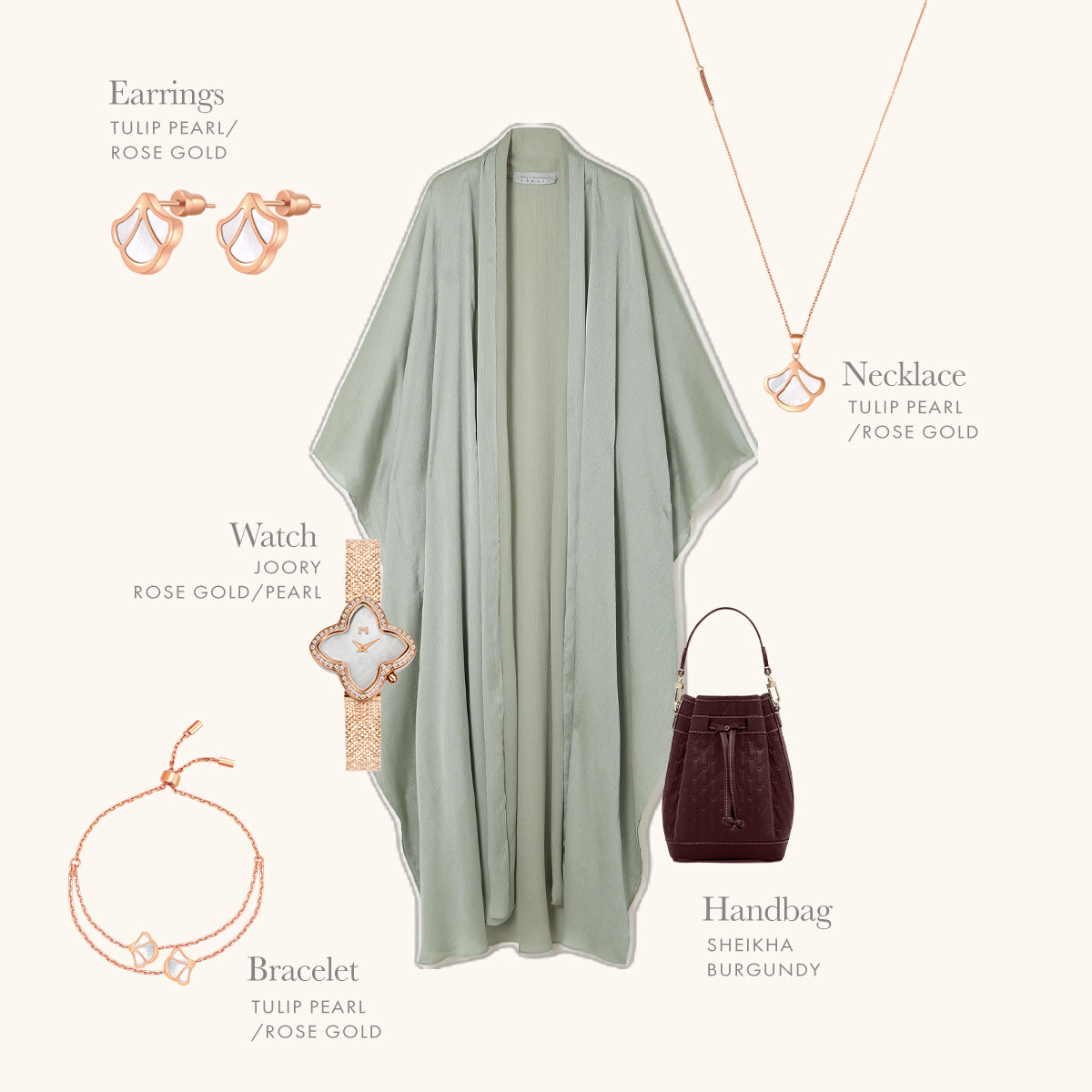 Sheikha Handbag / Burgundy