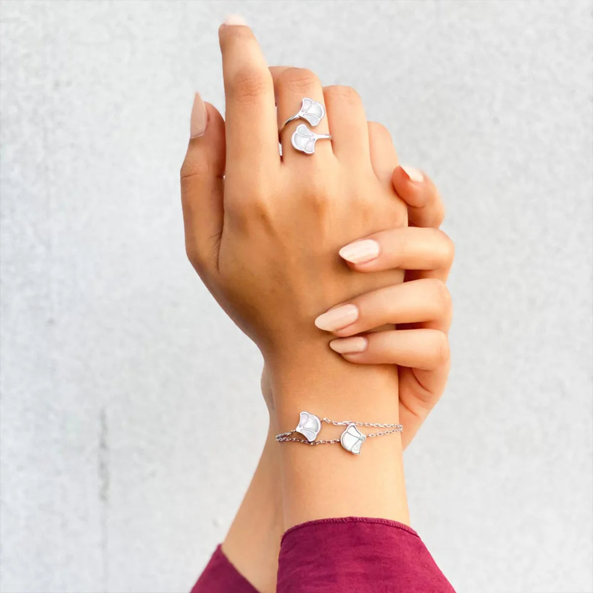 Tulip / Bracelet Pearl Silver