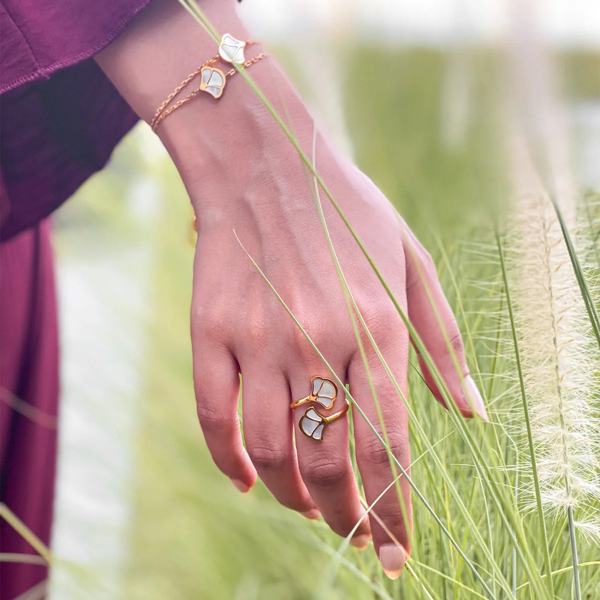 Tulip / Ring Pearl Gold