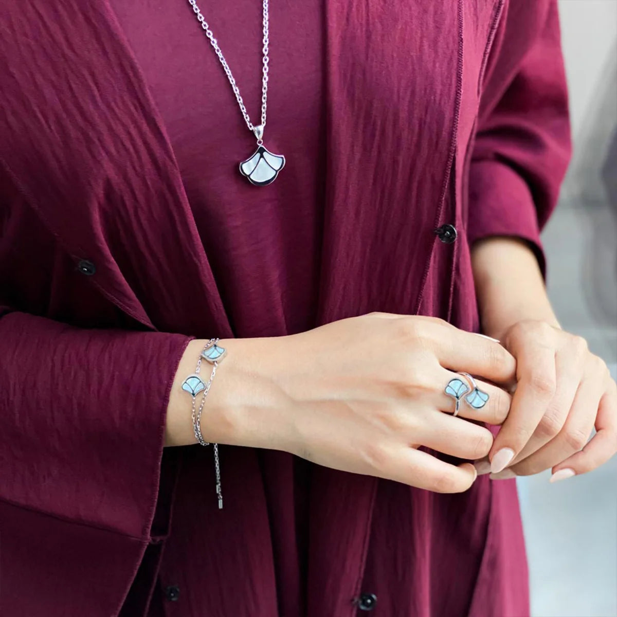 Tulip / Set Pearl Silver